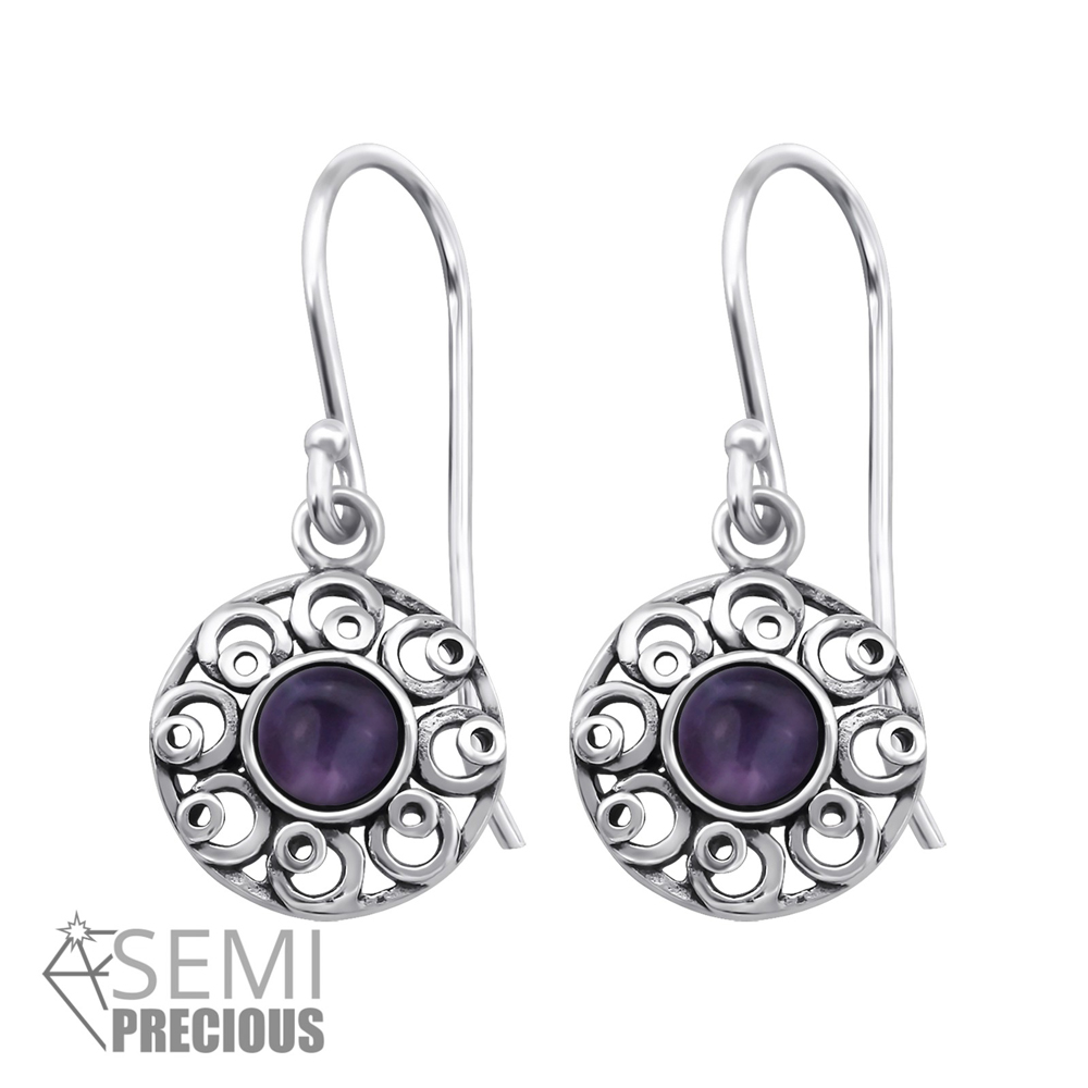 Cercei din argint cu Ametist model DiAmanti DIA30297-Amethyst