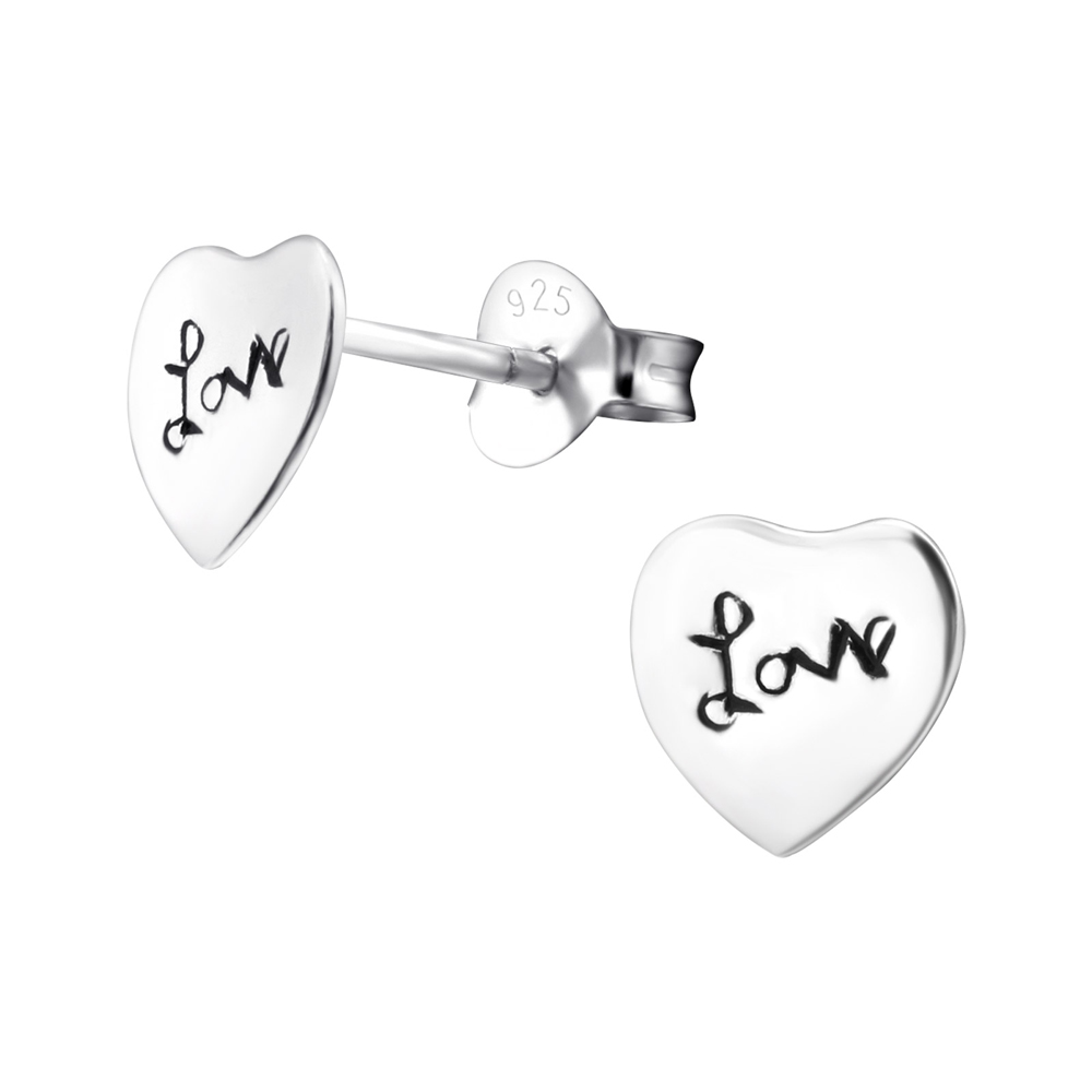 Cercei din argint Heart Love model DiAmanti DIA14795