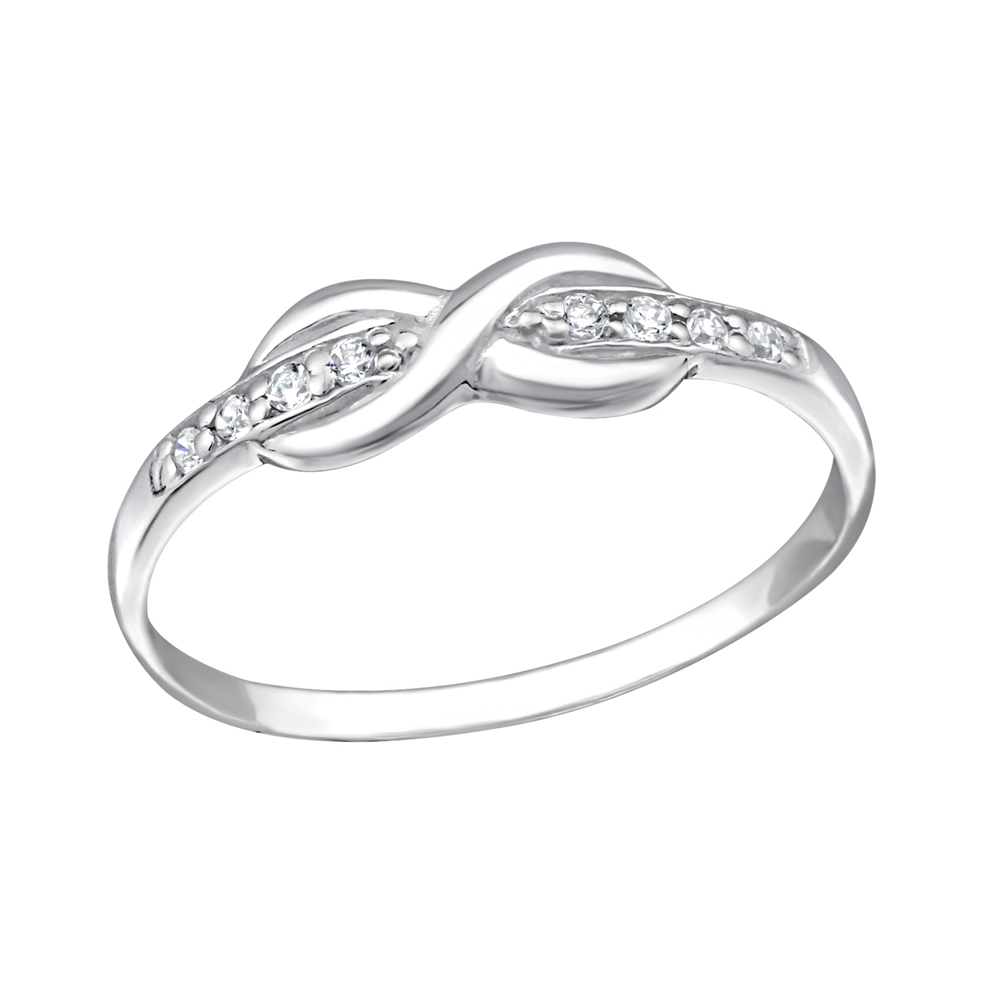 Inel din argint model infinity cu zirconii DiAmanti DIA20174