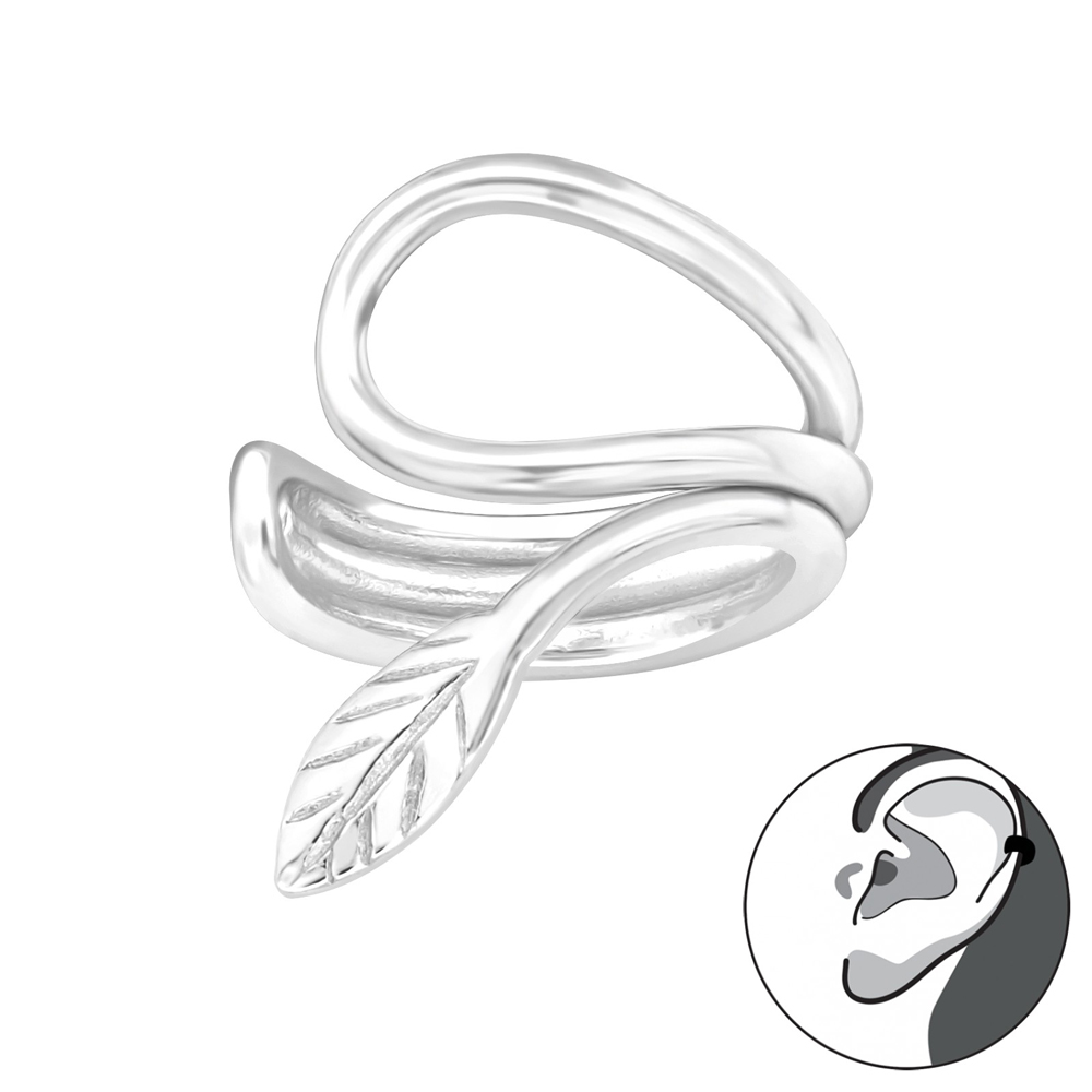 Cercel ear cuffs din argint cu frunza model DiAmanti DIA22154