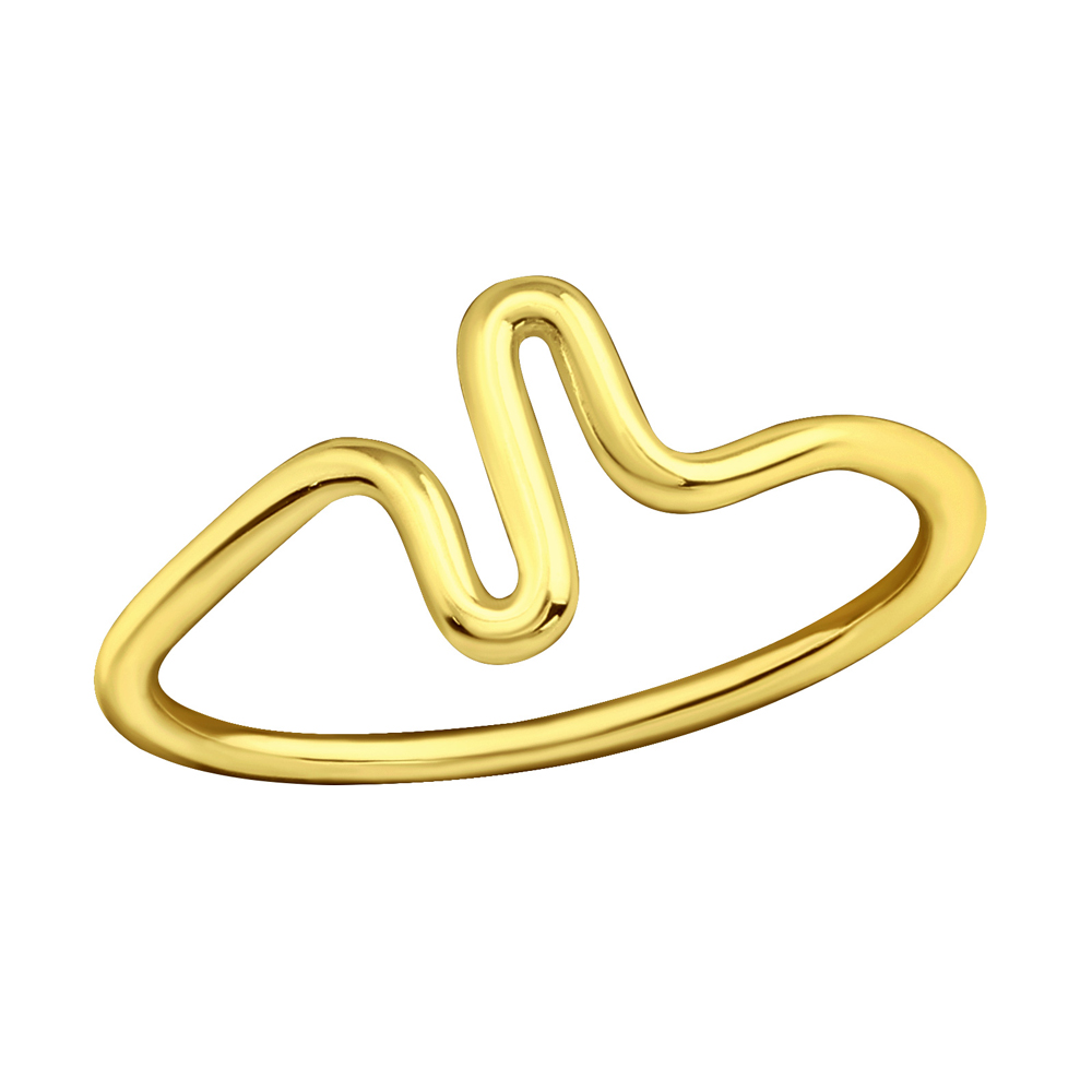 Inel din argint placat cu aur galben 18K model DiAmanti DIA22804