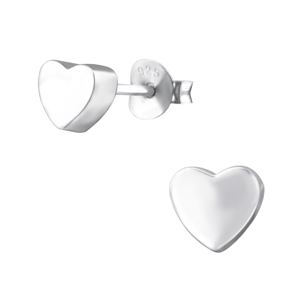 Cercei din argint model inima 3D DiAmanti DIA30252