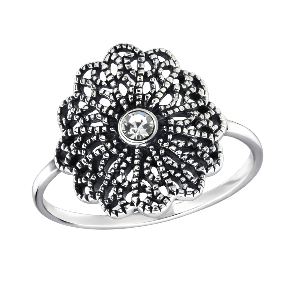 Inel din argint floare antichizata model DiAmanti DIA30993
