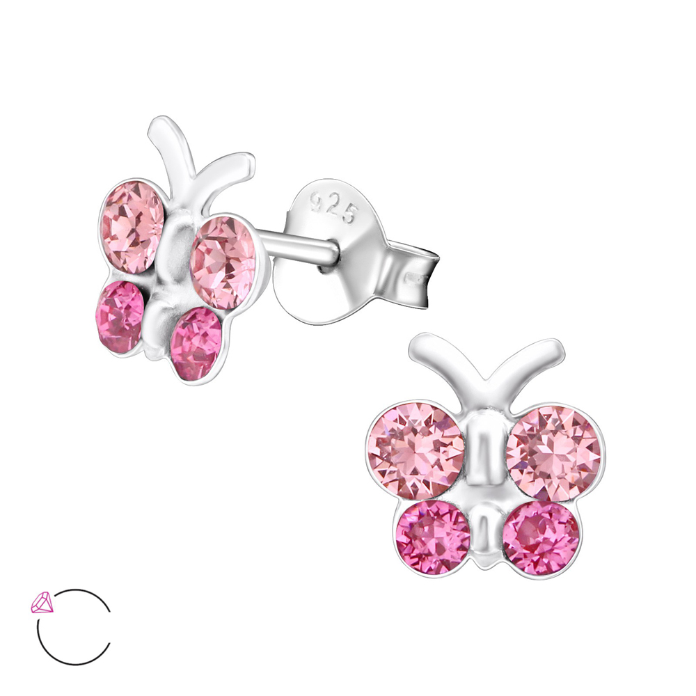 Cercei din argint fluturas cu cristale Swarovski model DiAmanti DIA32807