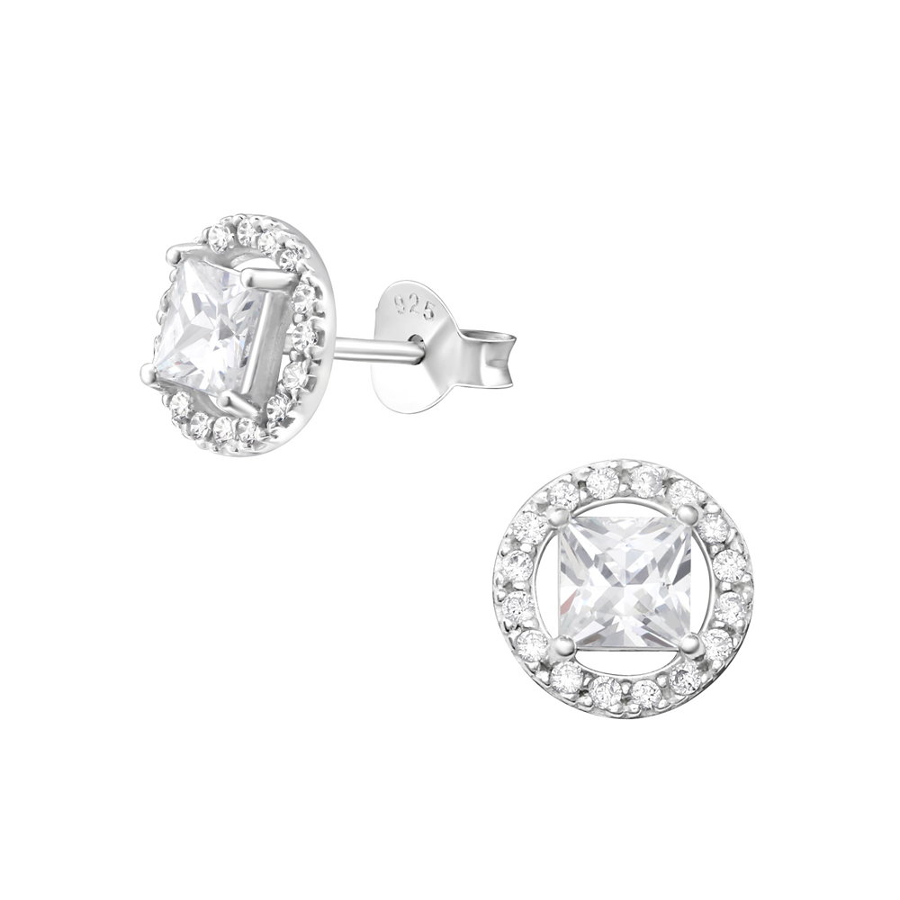 Cercei din argint cu zirconii model DiAmanti DIA37531
