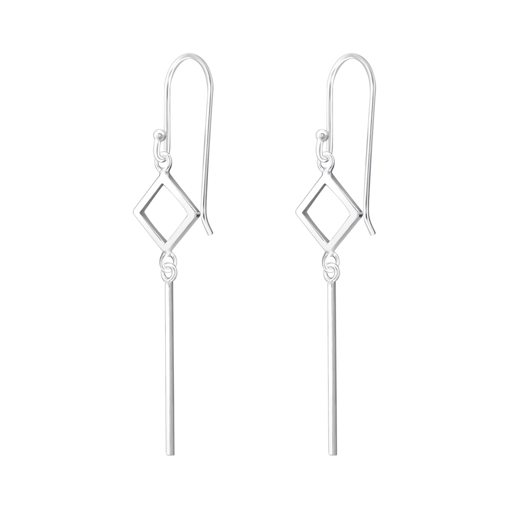 Cercei din argint model geometric DiAmanti DIA37805