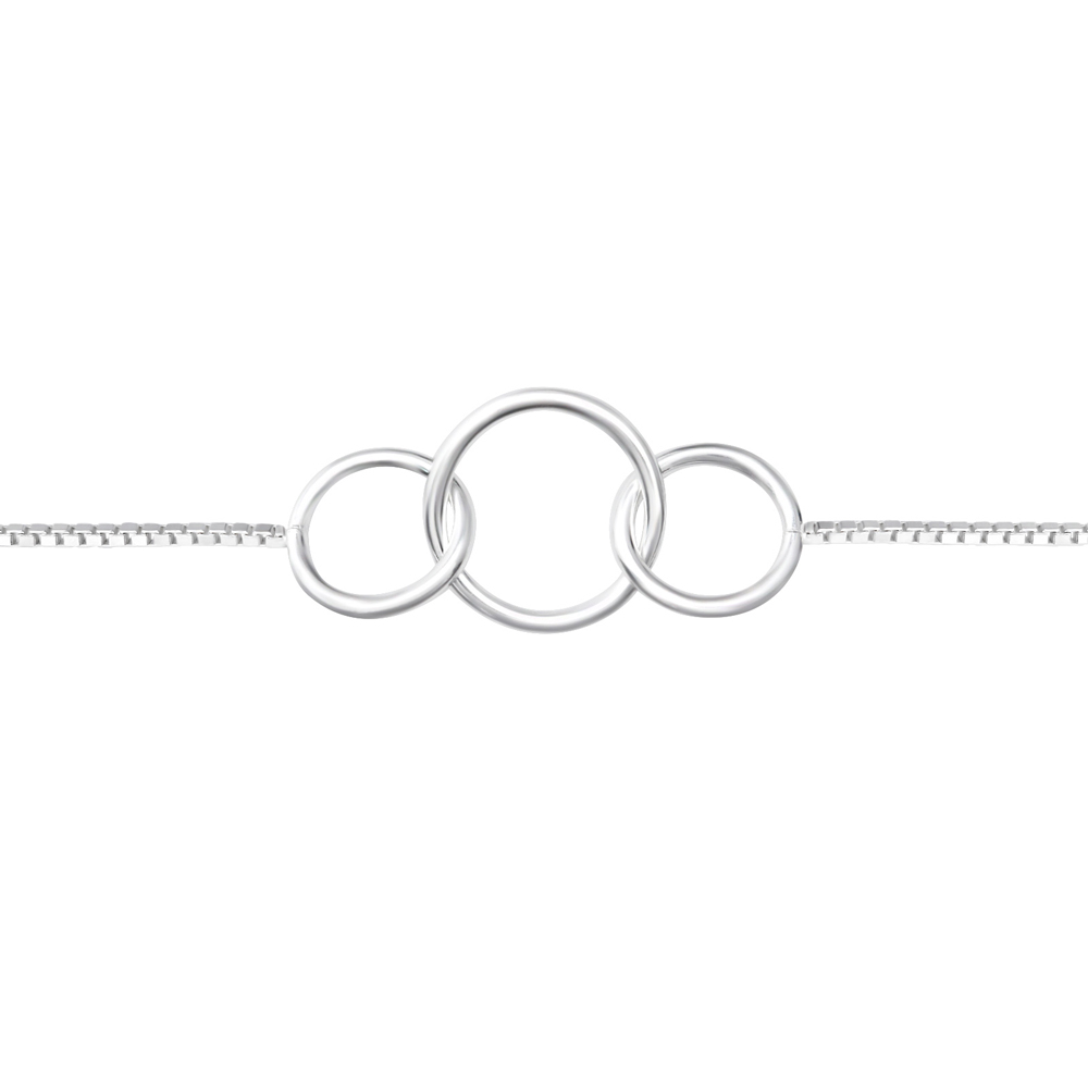 Bratara din argint cu pandantiv 3 inele model DiAmanti DIA37858