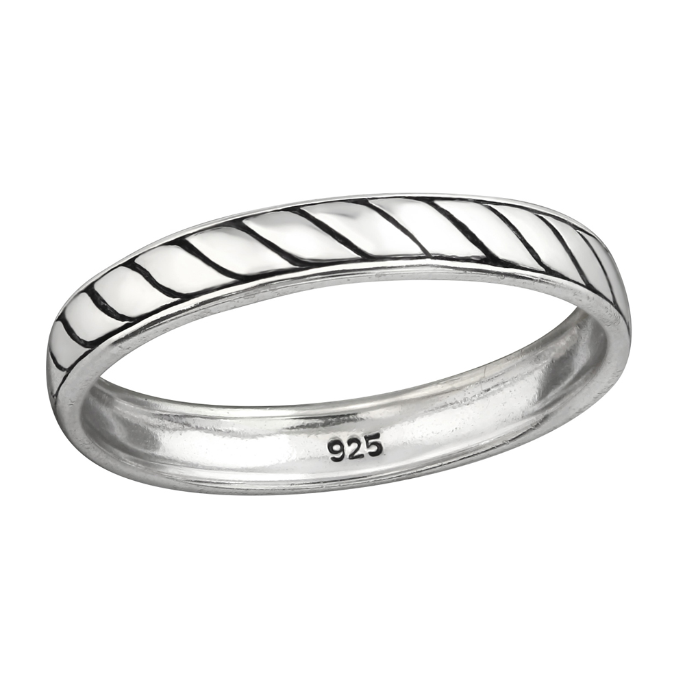 Inel din argint model impletit antichizat DiAmanti DIA38481