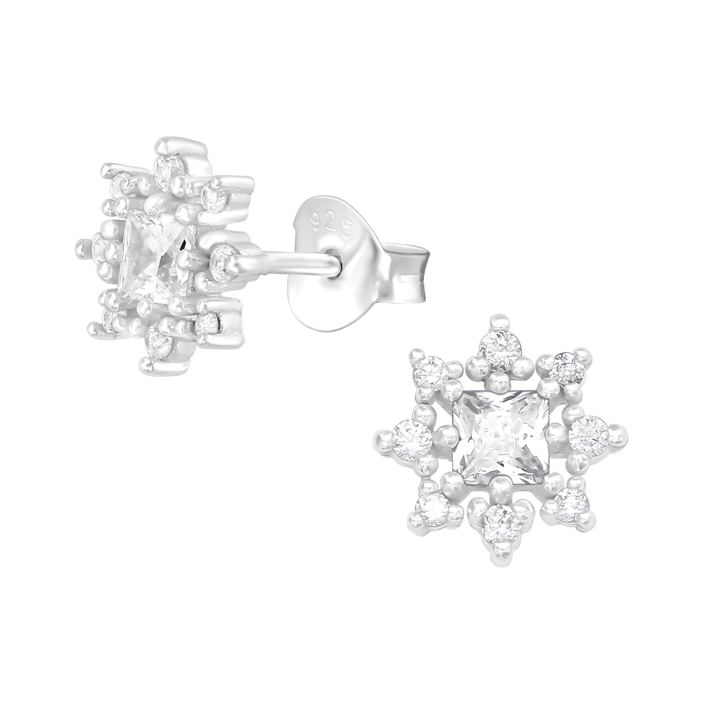 Cercei din argint cu zirconii model DiAmanti DIA38820