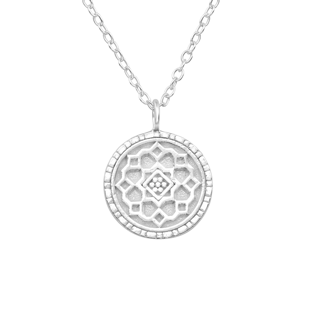 Lantisor din argint cu pandantiv Floare de Lotus DiAmanti DIA39489