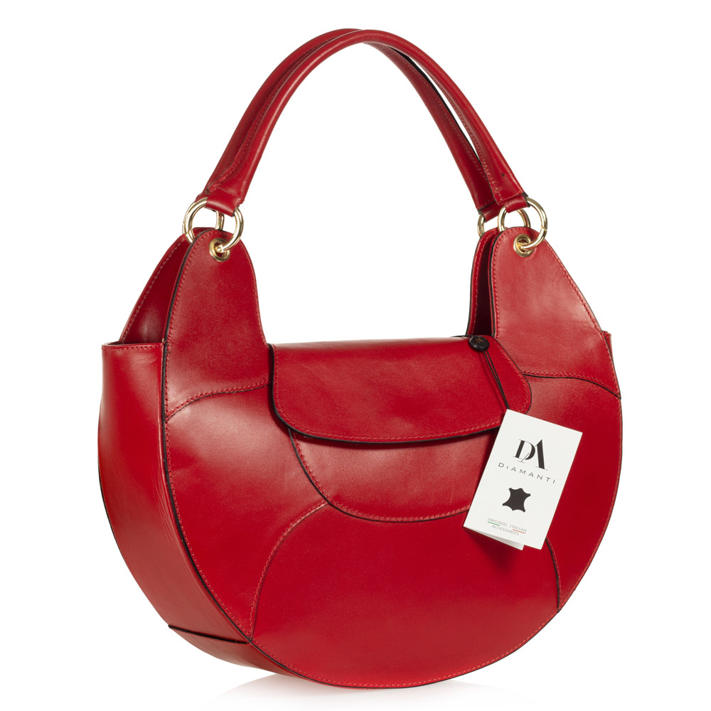 Geanta dama din piele naturala DiAmanti Swing Rosso