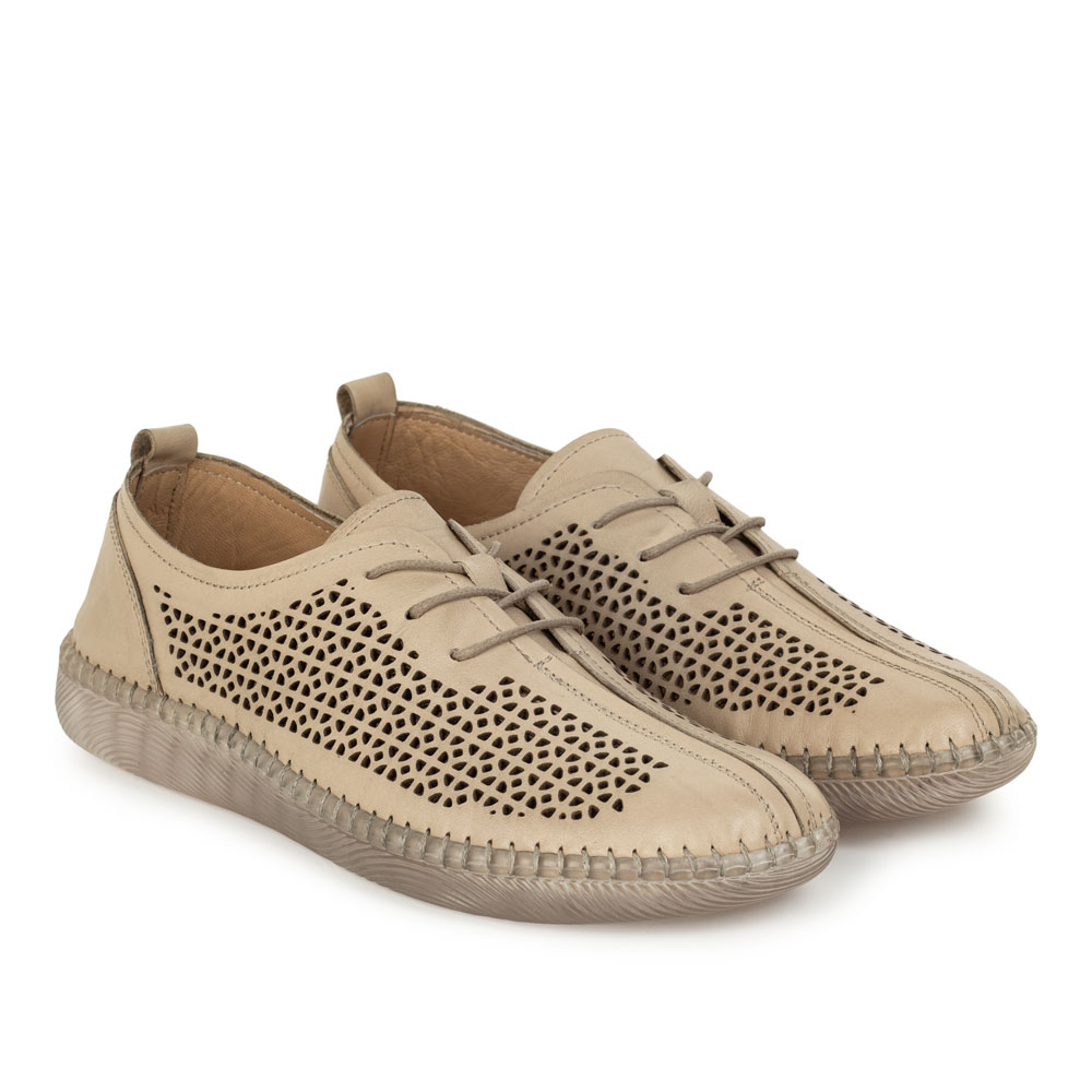 Pantofi dama din piele naturala Domingo taupe