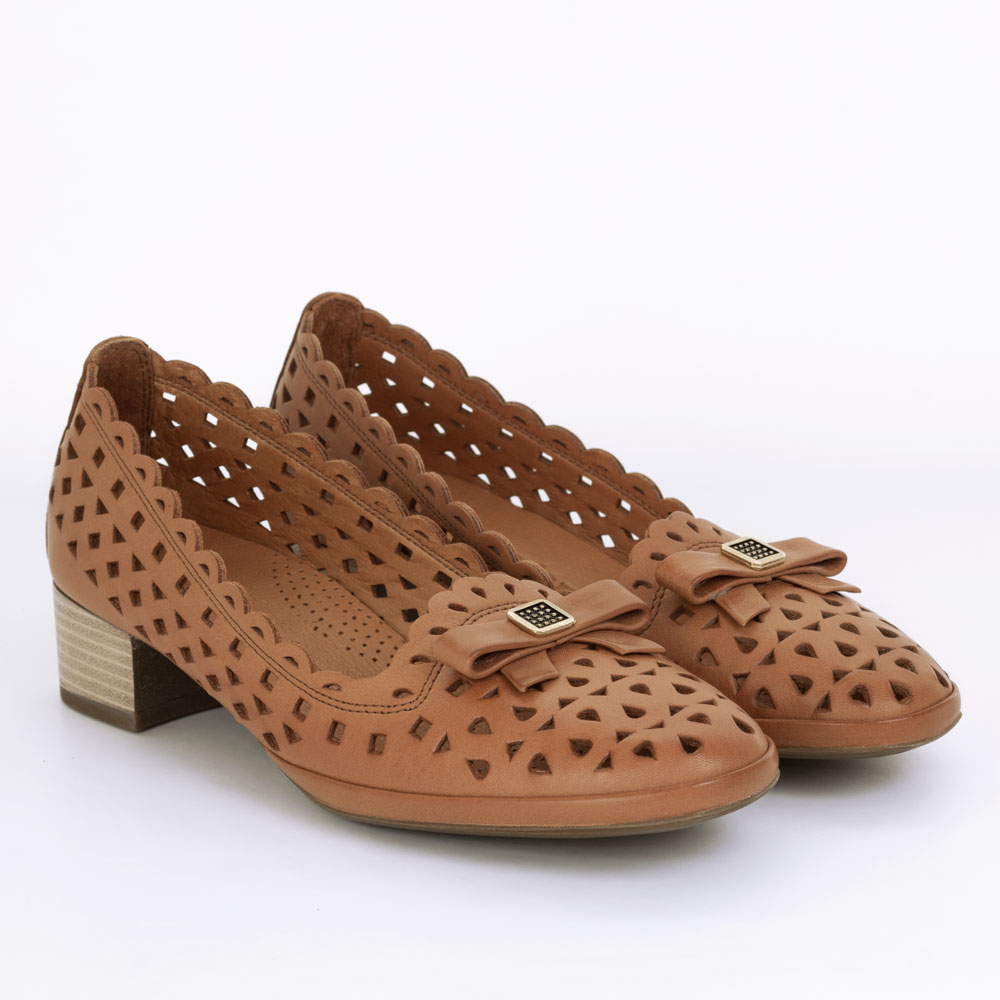 Pantofi office dama din piele naturala Elissa maro