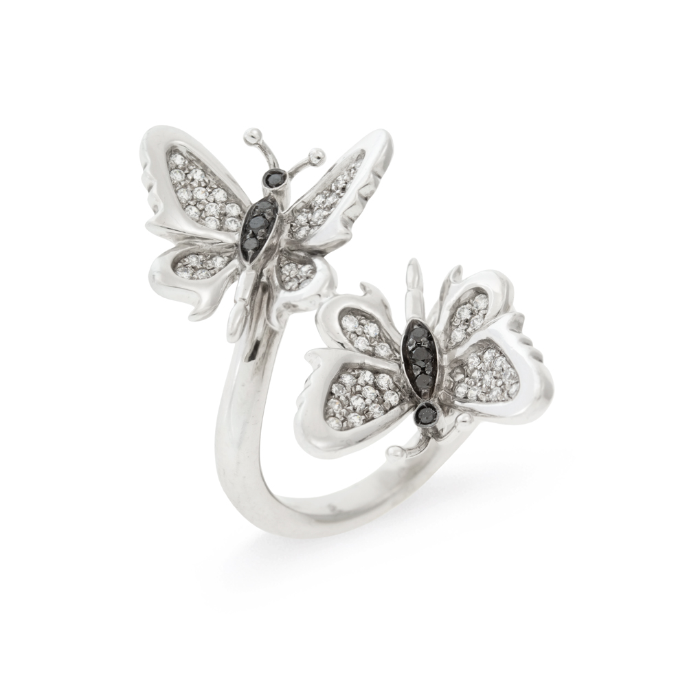 Inel din argint cu pietre zirconiu model DiAmanti Butterfly