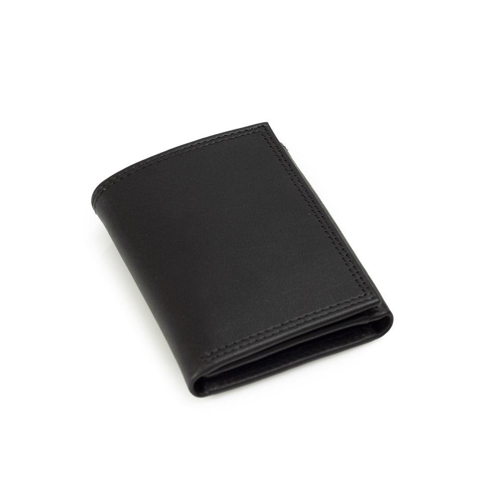 Portofel mic tip portcard din piele naturala DiAmanti Soverato Nero OP-8420