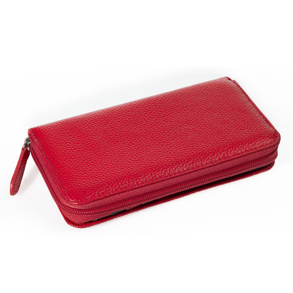 Portofel dama din piele naturala DiAmanti Marsciano Rosso WB-005