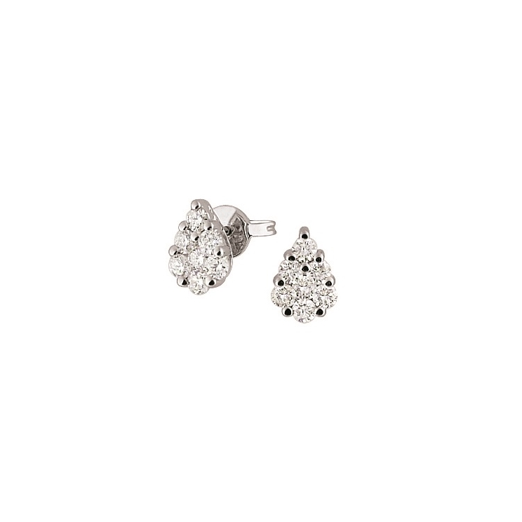 Cercei din aur alb 18K cu diamante 0,53 ct, model Orsini OR0490