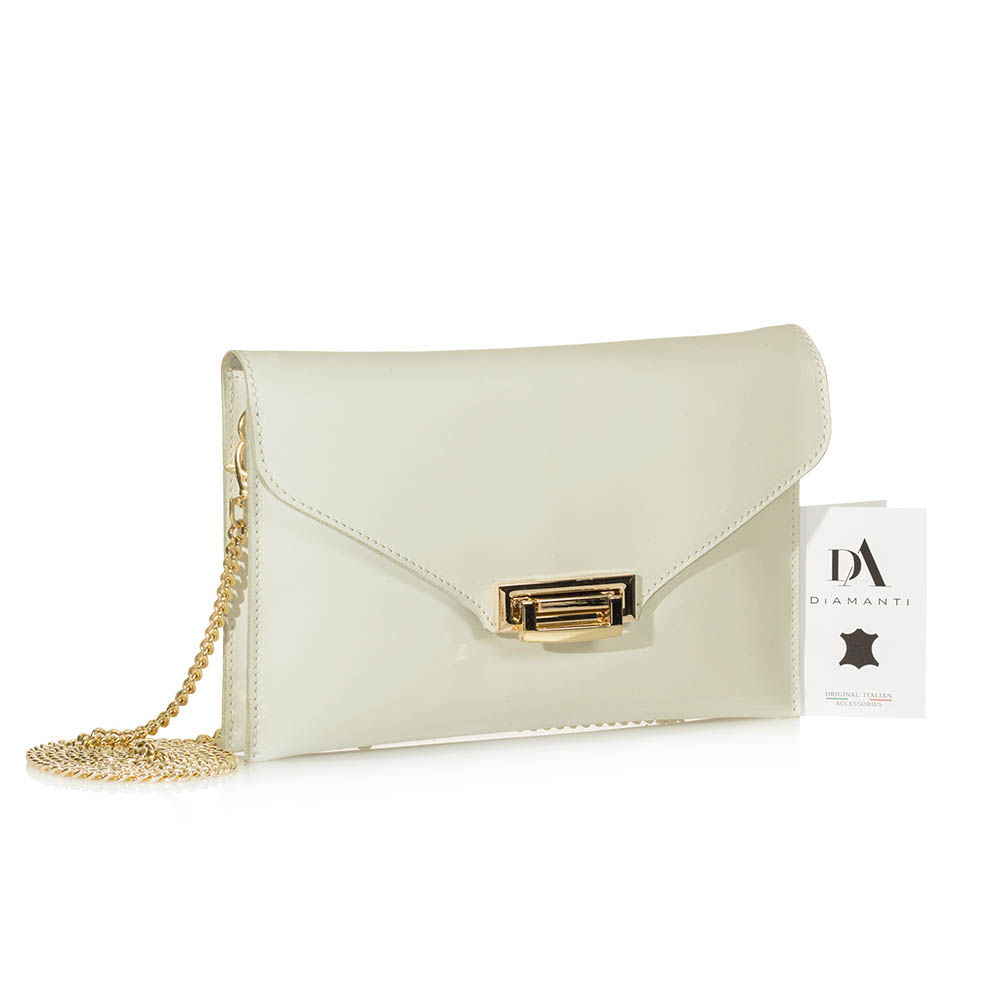Geanta dama de umar din piele naturala DiAmanti Allegra Beige