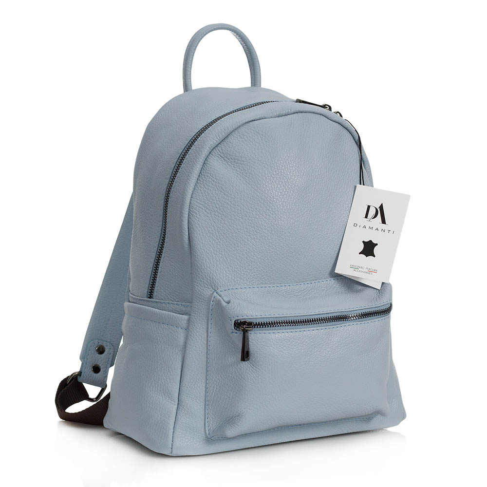 Rucsac din piele naturala DiAmanti Mario Azzuro Charcoal