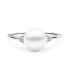 Inel cu perla naturala alba din argint si cristale DiAmanti SK21367R-W-G (Argint 925‰ 1,55 g.)